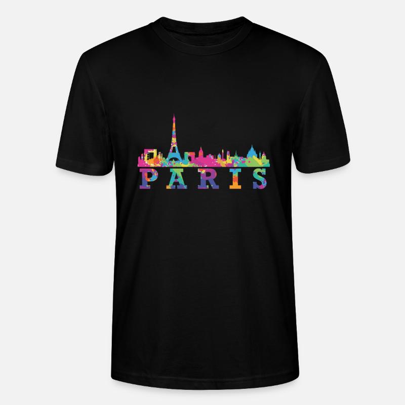 Paris Skyline Impression Souvenir Geschenkidee - Stanley/Stella Unisex Bio-T-Shirt CRAFTER - Schwarz