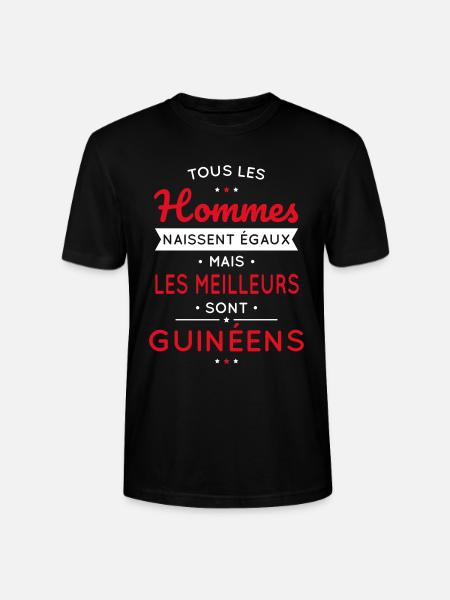 Hommes égaux les meilleurs sont Guinéens - T-shirt bio CRAFTER Stanley Stella Unisexe - noir