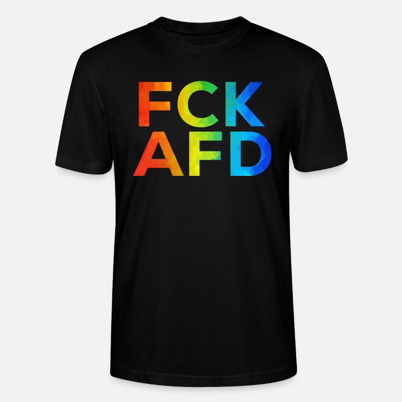 FCK AFD Regenbogen - Stanley/Stella Unisex Bio-T-Shirt CRAFTER - Schwarz