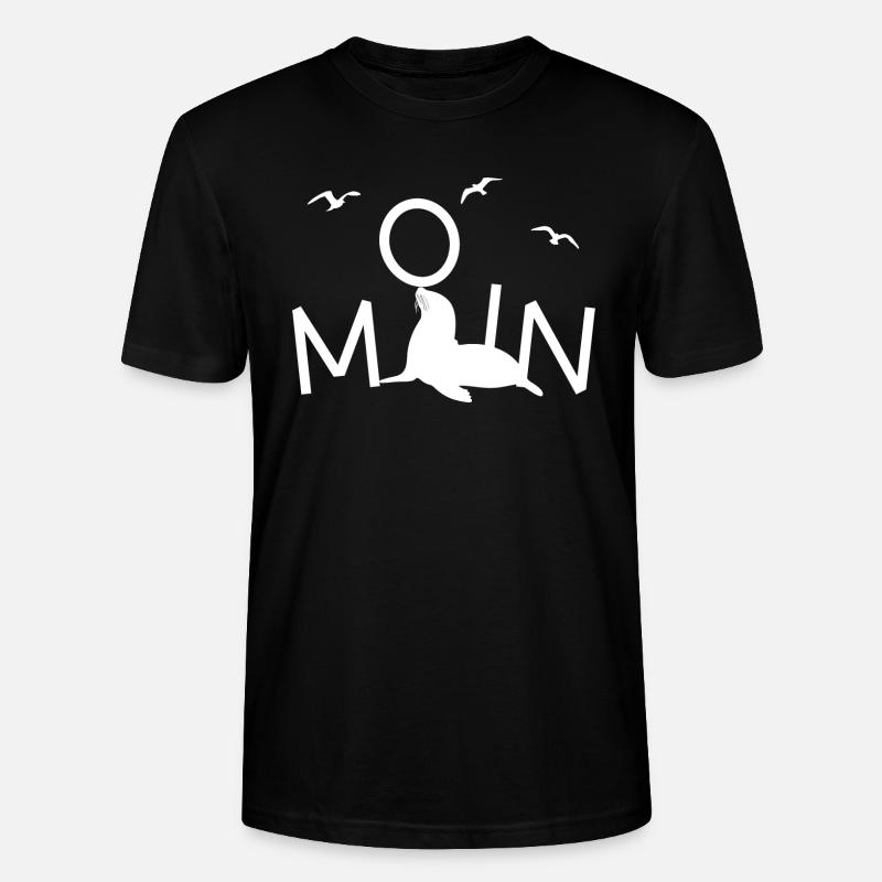 Moin Robbe Möwe - Stanley/Stella Unisex Bio-T-Shirt CRAFTER - Schwarz