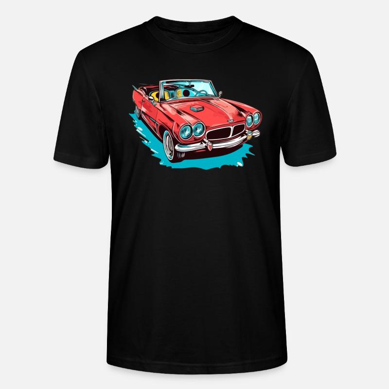 Rotes Cabriolet - Stanley/Stella Unisex Bio-T-Shirt CRAFTER - Schwarz