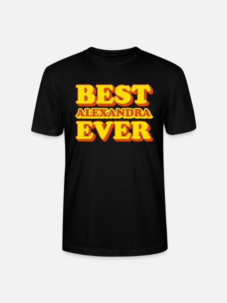 Alexandra First name Funny gift - Stanley/Stella CRAFTER Unisex Organic T-Shirt - black