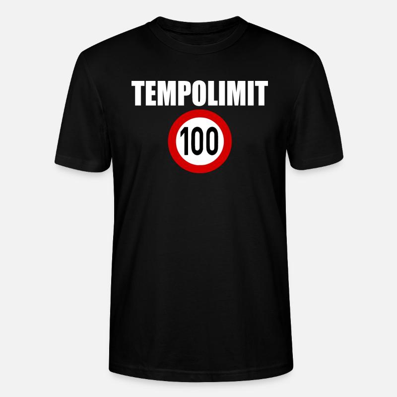 Tempolimit 100 - Stanley/Stella Unisex Bio-T-Shirt CRAFTER - Schwarz