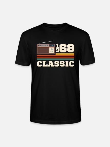 Anniversary 1968 retro classic - Stanley/Stella CRAFTER Unisex Organic T-Shirt - black