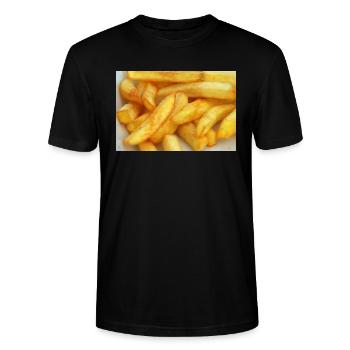 frites - T-shirt bio CRAFTER Stanley Stella Unisexe - noir - Devant - Alina (178cm) & Michal (187cm)