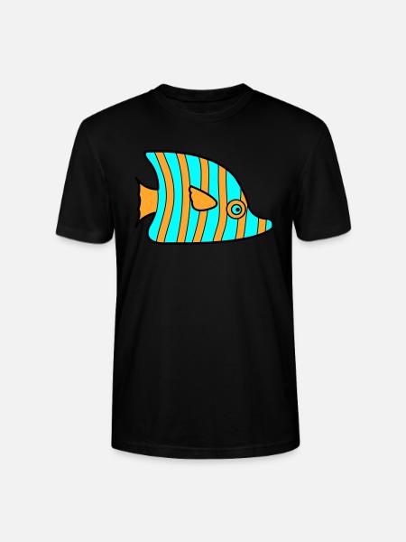 fish - Stanley/Stella CRAFTER Unisex Organic T-Shirt - black