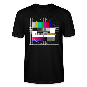 Testbild 80er Jahre Party Feierabend Retro - Stanley/Stella Unisex Bio-T-Shirt CRAFTER - Schwarz - Vorne - Alina (178cm) & Michal (187cm)