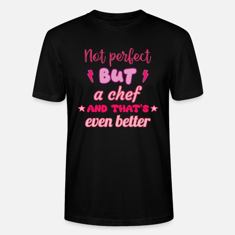 Nicht perfekt, aber Chefin,chef - Stanley/Stella Unisex Bio-T-Shirt CRAFTER - Schwarz