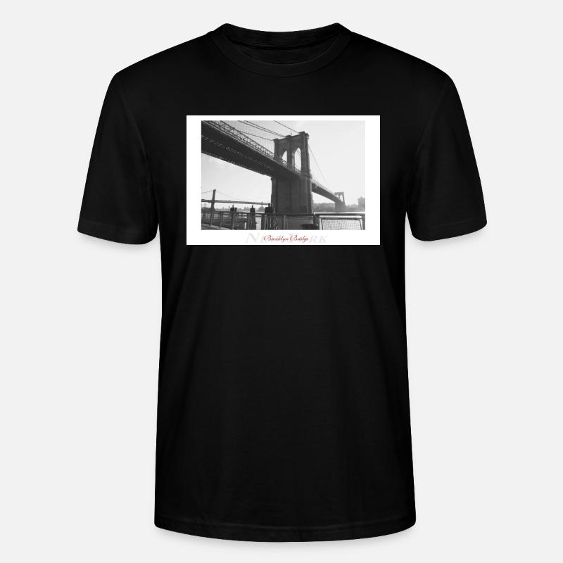 Pont de Brooklyn (Affiche) - T-shirt bio CRAFTER Stanley Stella Unisexe - noir