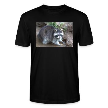 Raton laveur d’Amérique du Nord (racoons) - T-shirt bio CRAFTER Stanley Stella Unisexe - noir - Devant - Alina (178cm) & Michal (187cm)