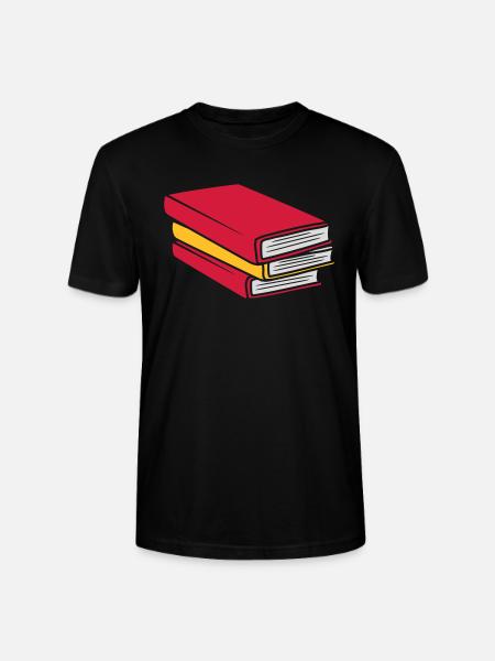 Design stacked books comic - Stanley/Stella CRAFTER Unisex Organic T-Shirt - black