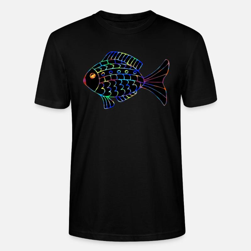 Fisch - Stanley/Stella Unisex Bio-T-Shirt CRAFTER - Schwarz