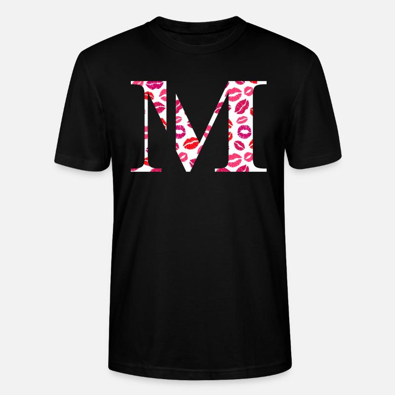 Buchstabe m Küsse - Stanley/Stella Unisex Bio-T-Shirt CRAFTER - Schwarz