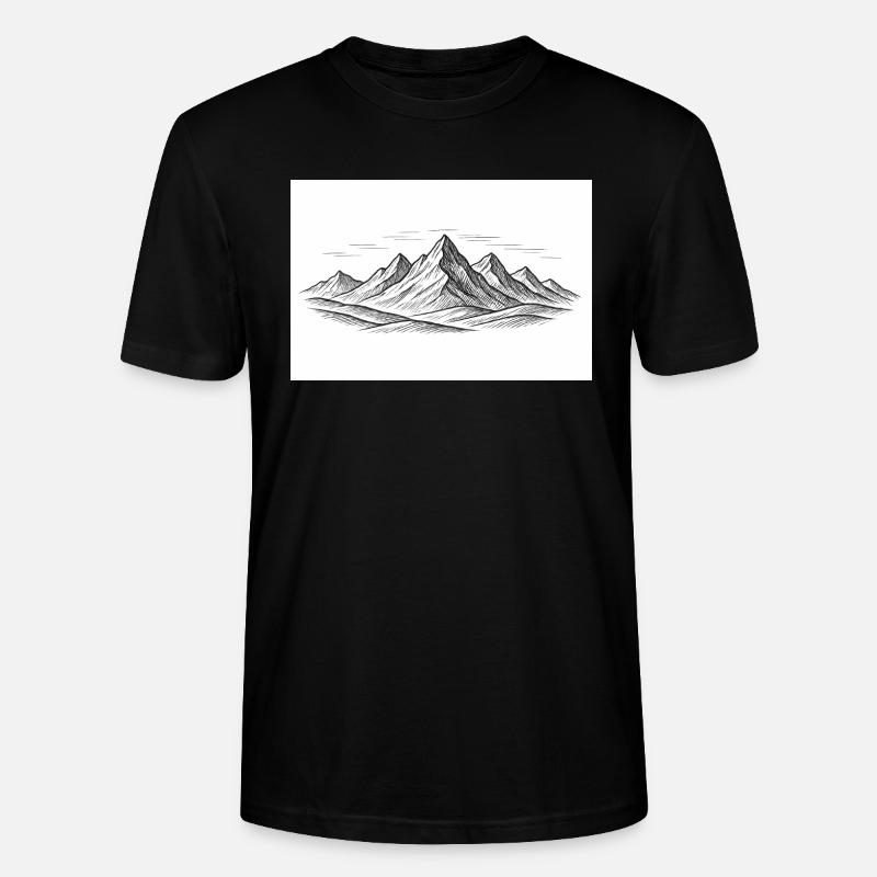 Bergpanorama - Stanley/Stella Unisex Bio-T-Shirt CRAFTER - Schwarz