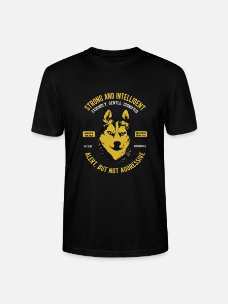 Siberian Husky - Stanley/Stella CRAFTER Unisex Organic T-Shirt - black