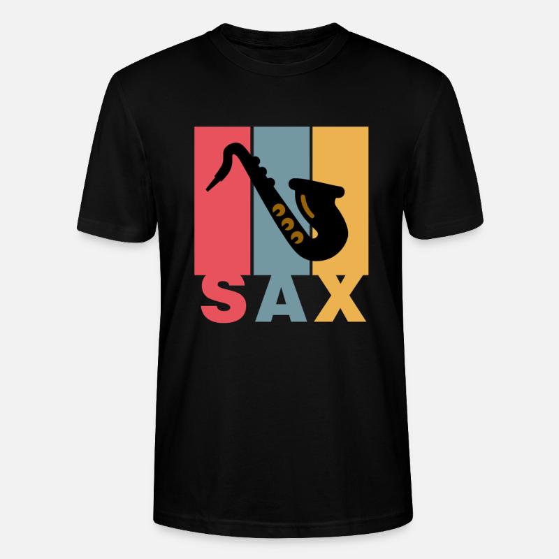 SAXOPHONISTE - Sax - T-shirt bio CRAFTER Stanley Stella Unisexe - noir