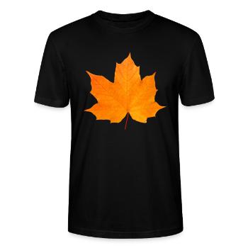 maple - Stanley/Stella CRAFTER Unisex Organic T-Shirt - black - Front - Alina (178cm) & Michal (187cm)
