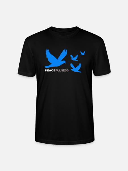 peace doves - Stanley/Stella CRAFTER Unisex Organic T-Shirt - black
