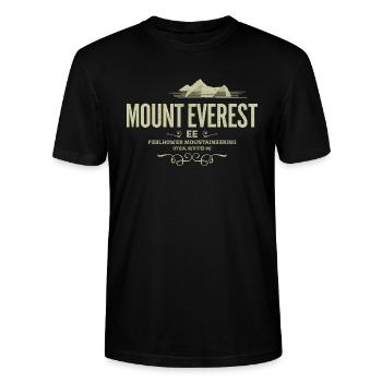 Mount Everest T-Shirt - Stanley/Stella CRAFTER Unisex Organic T-Shirt - black - Front - Alina (178cm) & Michal (187cm)