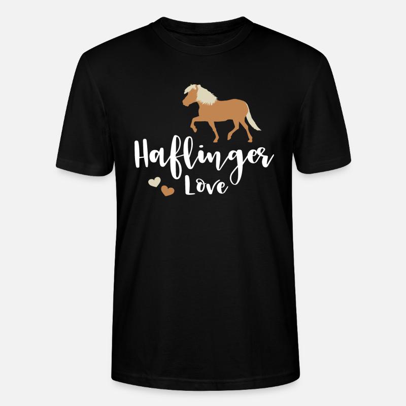 Haflinger Love - Stanley/Stella Unisex Bio-T-Shirt CRAFTER - Schwarz