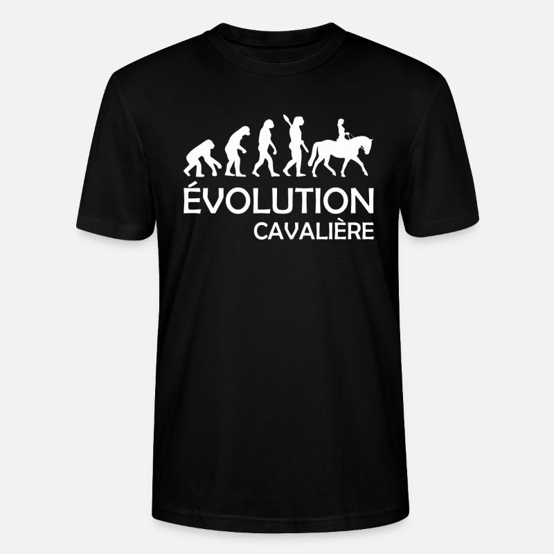 évolution cavalière - T-shirt bio CRAFTER Stanley Stella Unisexe - noir