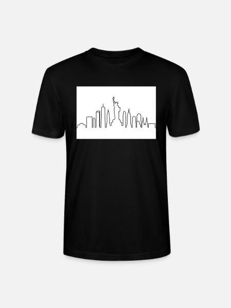 NY skyline - Stanley/Stella CRAFTER Unisex Organic T-Shirt - black