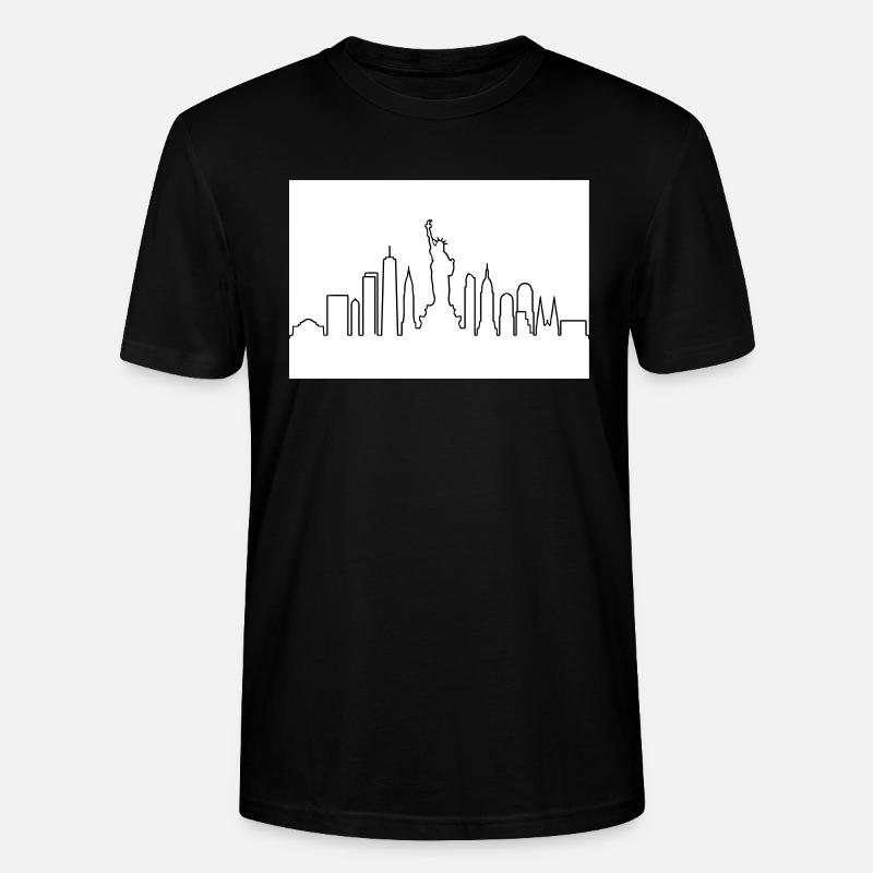 Skyline von NY - Stanley/Stella Unisex Bio-T-Shirt CRAFTER - Schwarz