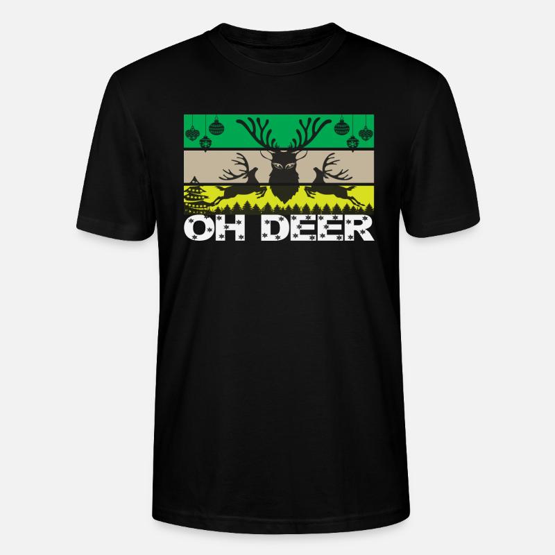 Oh Deer - Stanley/Stella Unisex Bio-T-Shirt CRAFTER - Schwarz