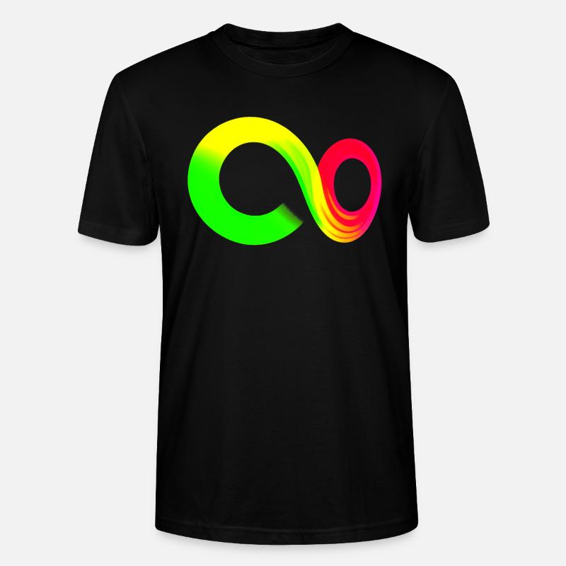 Rainbow Course Infinite Infinity Symbol - Stanley/Stella CRAFTER Unisex Organic T-Shirt - black