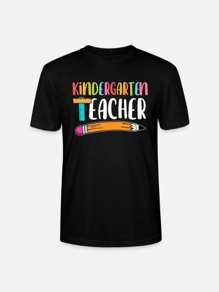 Back To School Kindergarten Teacher - Stanley/Stella CRAFTER Unisex Organic T-Shirt - black