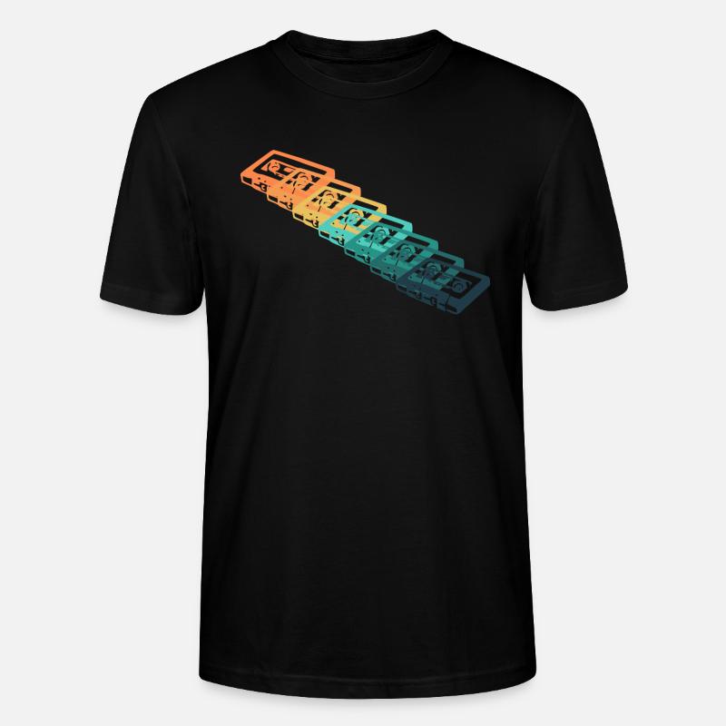 Cassette vintage - T-shirt bio CRAFTER Stanley Stella Unisexe - noir