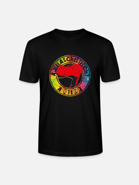 Anti-fascist action - Stanley/Stella CRAFTER Unisex Organic T-Shirt - black