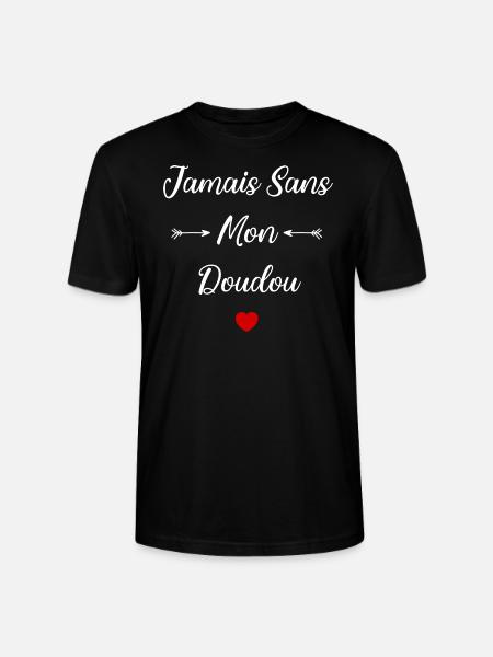 Jamais sans mon Doudou - T-shirt bio CRAFTER Stanley Stella Unisexe - noir