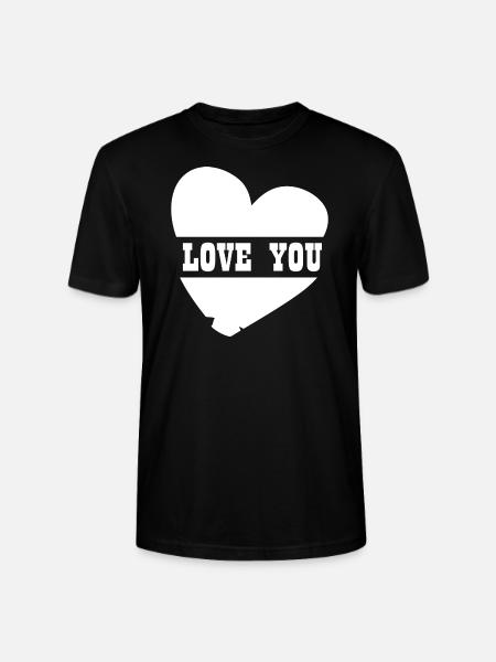 LOVE YOU - Stanley/Stella CRAFTER Unisex Organic T-Shirt - black