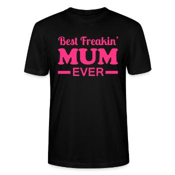Mum - Stanley/Stella CRAFTER Unisex Organic T-Shirt - black - Front - Alina (178cm) & Michal (187cm)