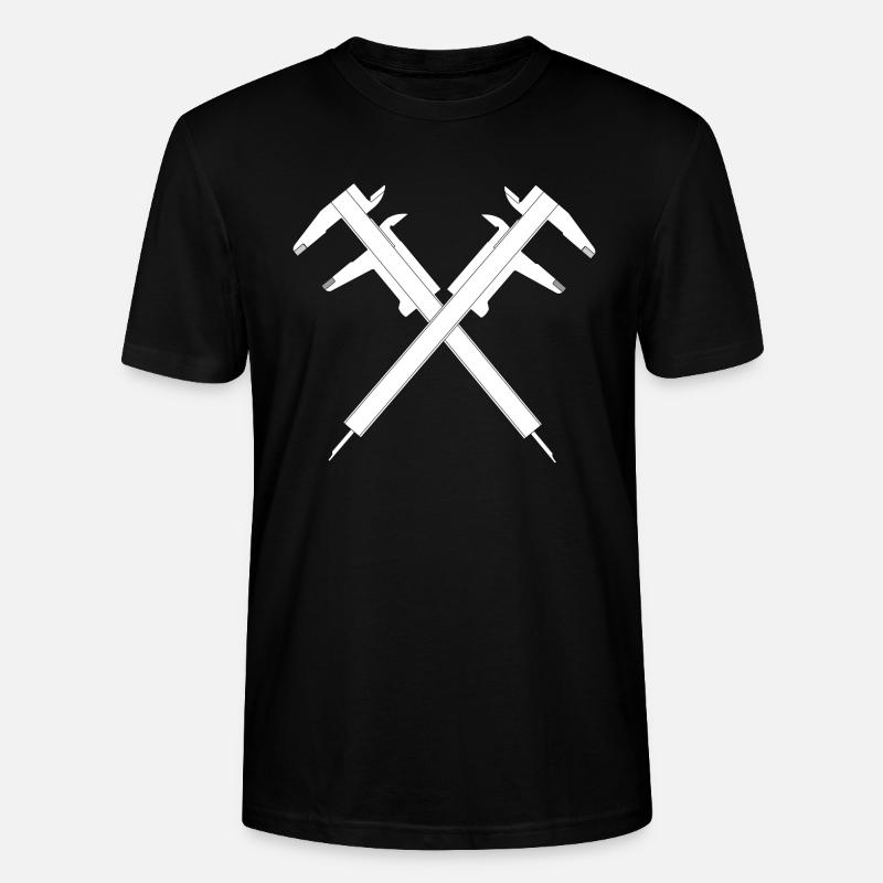 Vanne de mesure croisée - T-shirt bio CRAFTER Stanley Stella Unisexe - noir
