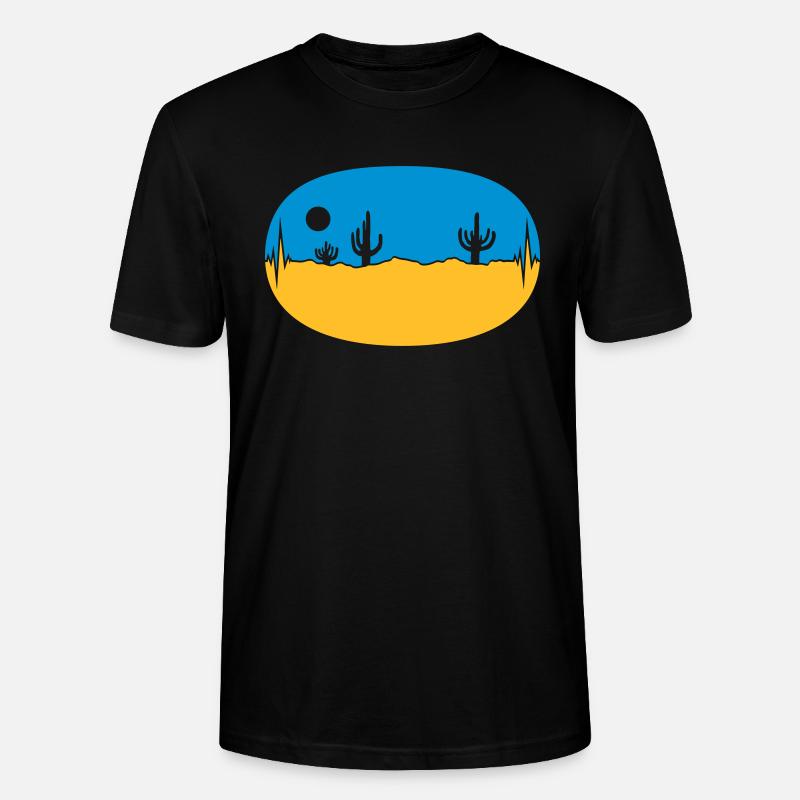 Skyline Frequenz Wüste Landschaft - Stanley/Stella Unisex Bio-T-Shirt CRAFTER - Schwarz