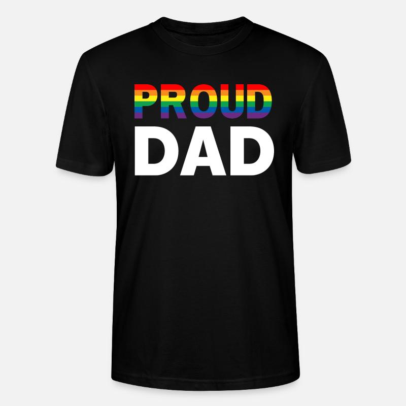 Proud Dad Pride - Stanley/Stella Unisex Bio-T-Shirt CRAFTER - Schwarz