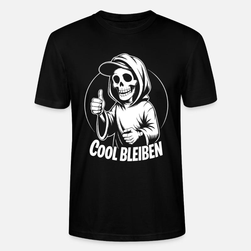 Pouce levé avec capuche squelette - T-shirt bio CRAFTER Stanley Stella Unisexe - noir