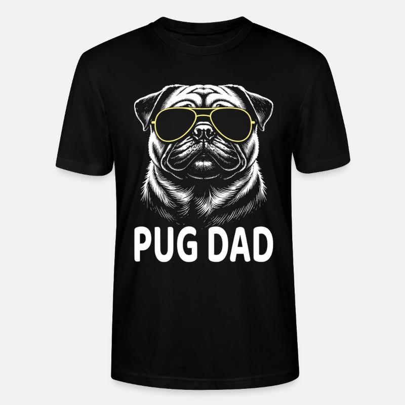 Mops Dad - Stanley/Stella Unisex Bio-T-Shirt CRAFTER - Schwarz