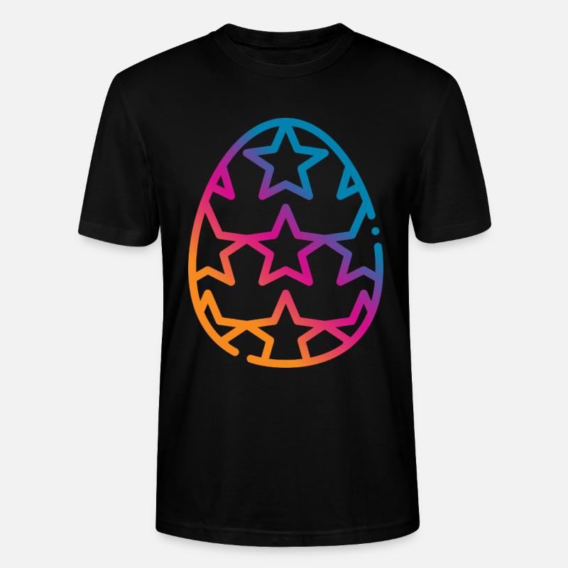 Colorata Easter Egg Pasquale - Maglietta unisex ecologica CRAFTER di Stanley/Stella - nero