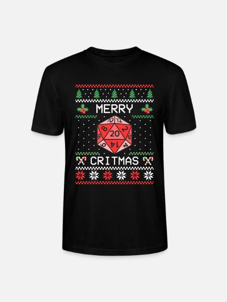 Merry Critmas II - Ugly Christmas - Stanley/Stella CRAFTER Unisex Organic T-Shirt - black