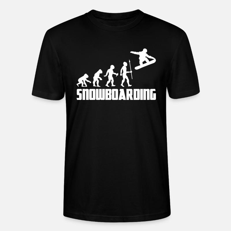 Snowboarding Snowboarder Winter Evolution Schnee - Stanley/Stella Unisex Bio-T-Shirt CRAFTER - Schwarz