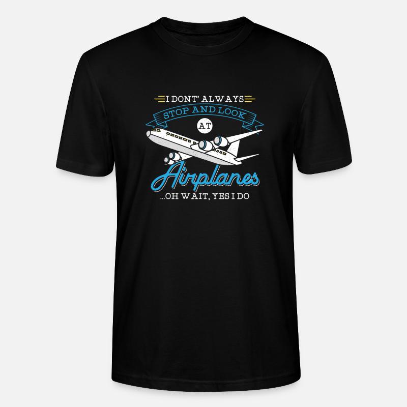 Flugzeug - Pilot, Techniker, Ingenieur Geschenk - Stanley/Stella Unisex Bio-T-Shirt CRAFTER - Schwarz