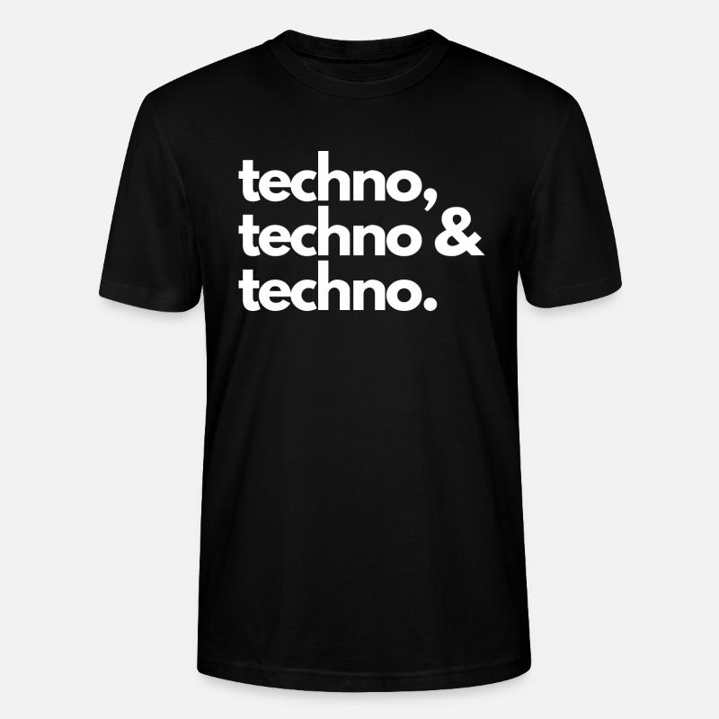 Techno, Techno & Techno - Stanley/Stella Unisex Bio-T-Shirt CRAFTER - Schwarz