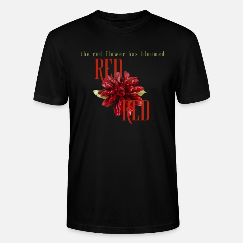 Die rote Blume - Stanley/Stella Unisex Bio-T-Shirt CRAFTER - Schwarz