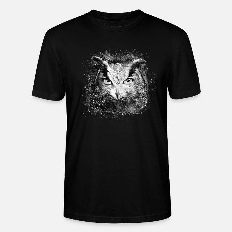 eule,graffiti,malerei,schwarz,grau - Stanley/Stella Unisex Bio-T-Shirt CRAFTER - Schwarz