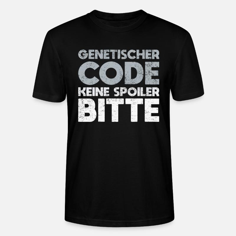 Genetischer Code, Keine Spoiler Bitte - Stanley/Stella Unisex Bio-T-Shirt CRAFTER - Schwarz