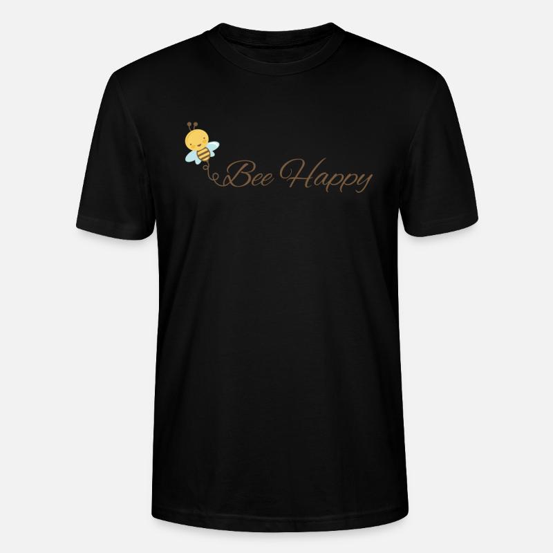 Be Happy like a bee 🐝 - Stanley/Stella Unisex Bio-T-Shirt CRAFTER - Schwarz