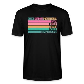 Direct Support Professional - Stanley/Stella CRAFTER Unisex Organic T-Shirt - black - Front - Alina (178cm) & Michal (187cm)